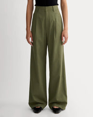 The Draper Pleated Pant in Buttersmooth | Kalamata | 32" Inseam