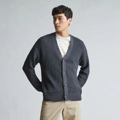 The No-Sweat Ribbed Cardigan | Heather Ash