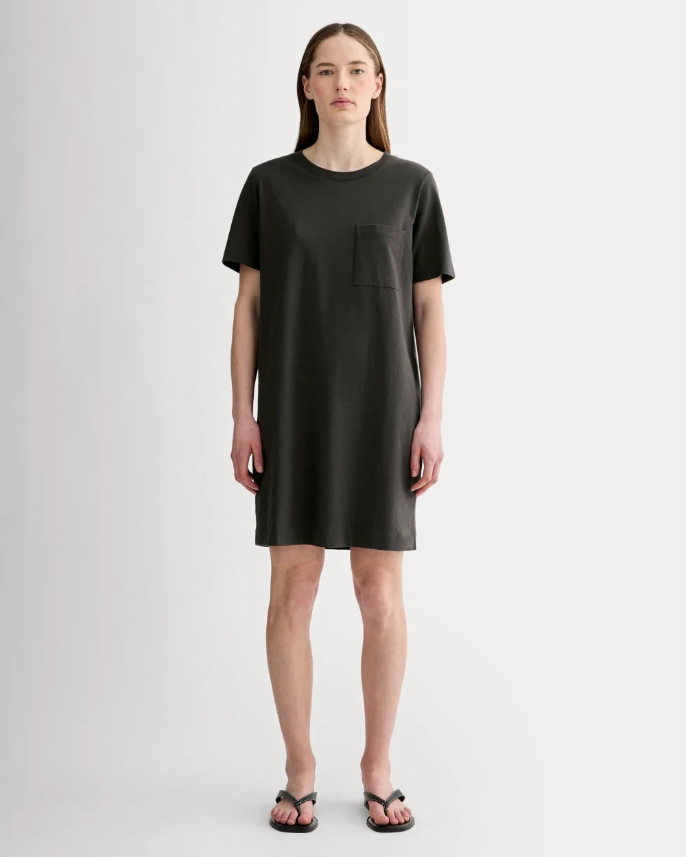 The Organic Cotton Weekend Tee Dress | Washed Black