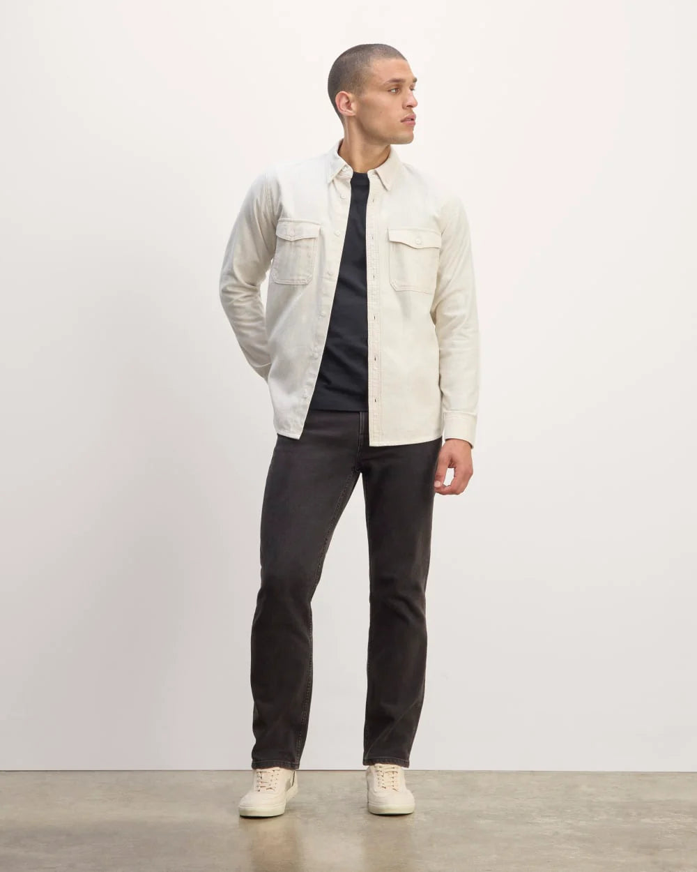 The Organic Cotton Straight-Leg Jean | Washed Black
