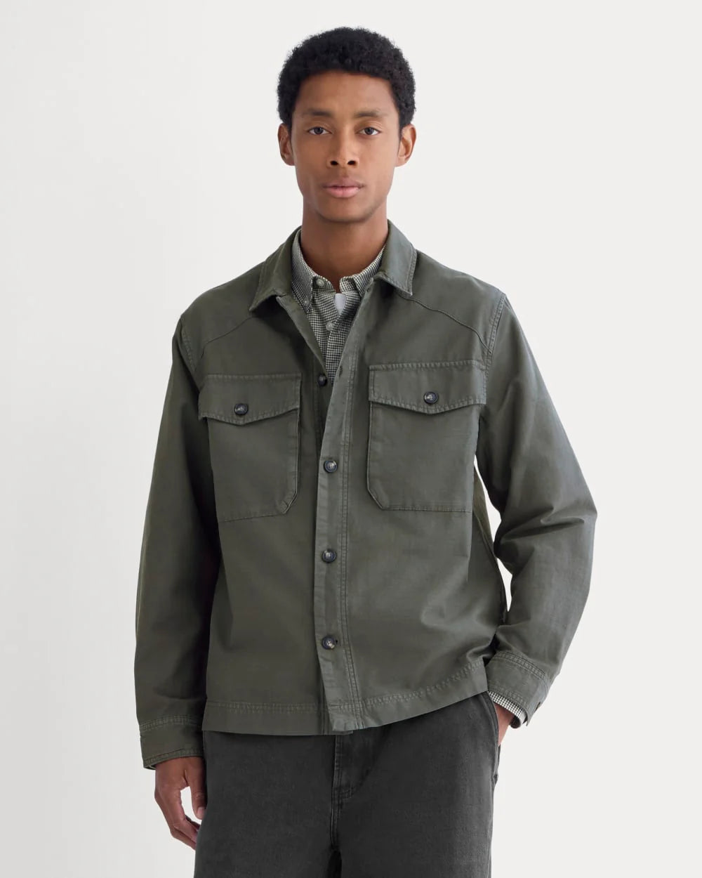Utility Shirt Jacket | Washed Black