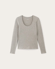 The Shimmy Long-Sleeve Tee | Heathered Grey