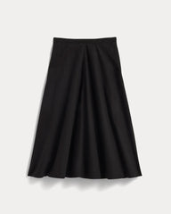 The Midi Skirt in Ultrasoft Cotton | Black
