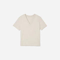 The Vintage V-Neck Hemp Tee | Moonlit Cloud