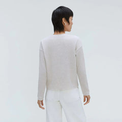 The Organic Cotton Waffle Henley | Heathered Tan