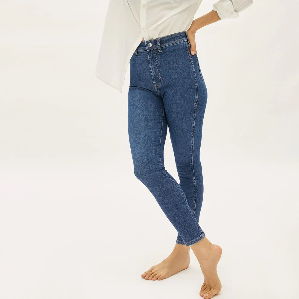 The Way-High® Clean Front Skinny Jean  | Vintage Blue | 26.5" Inseam