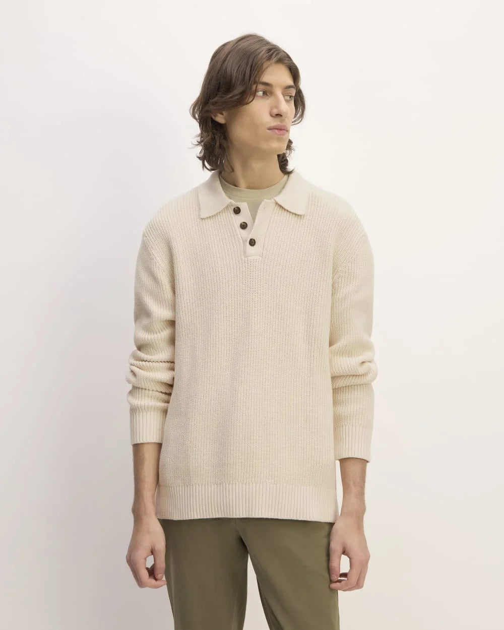 The Cotton Chunky Rib Polo | Canvas