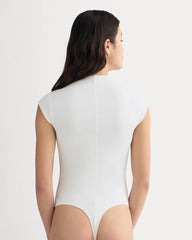 The Form Funnel-Neck Bodysuit | White