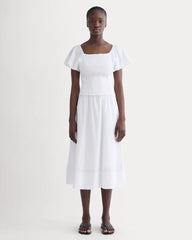 The Gauze Smocked Top | White