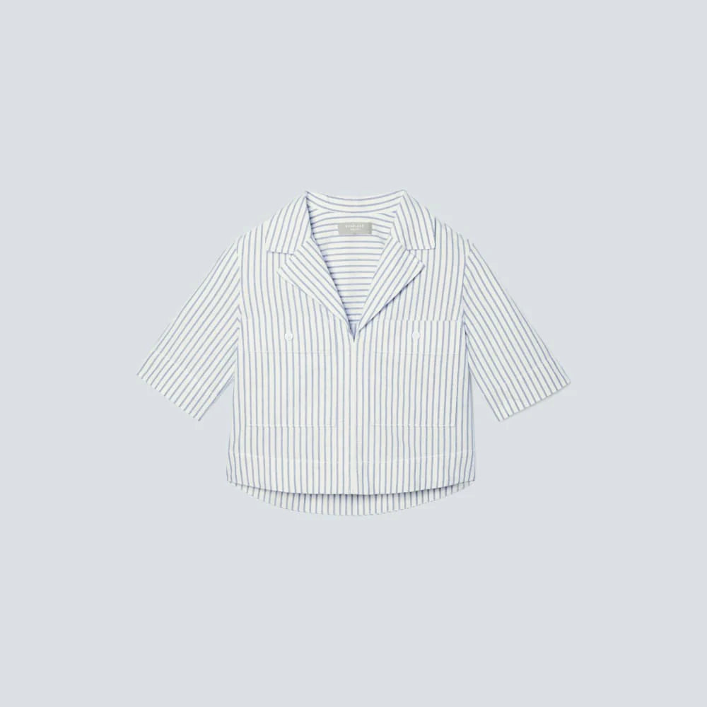 The Oxford Popover | Deep Blue / Canvas