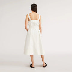The Organic Cotton Herringbone Dress | Bone