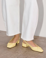The Ballet Slingback Heel | Straw