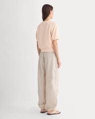 Lightweight Terry Blouson Short-Sleeve Crew | Pale Peach