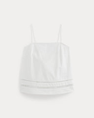 The Lace Trim Tank | White