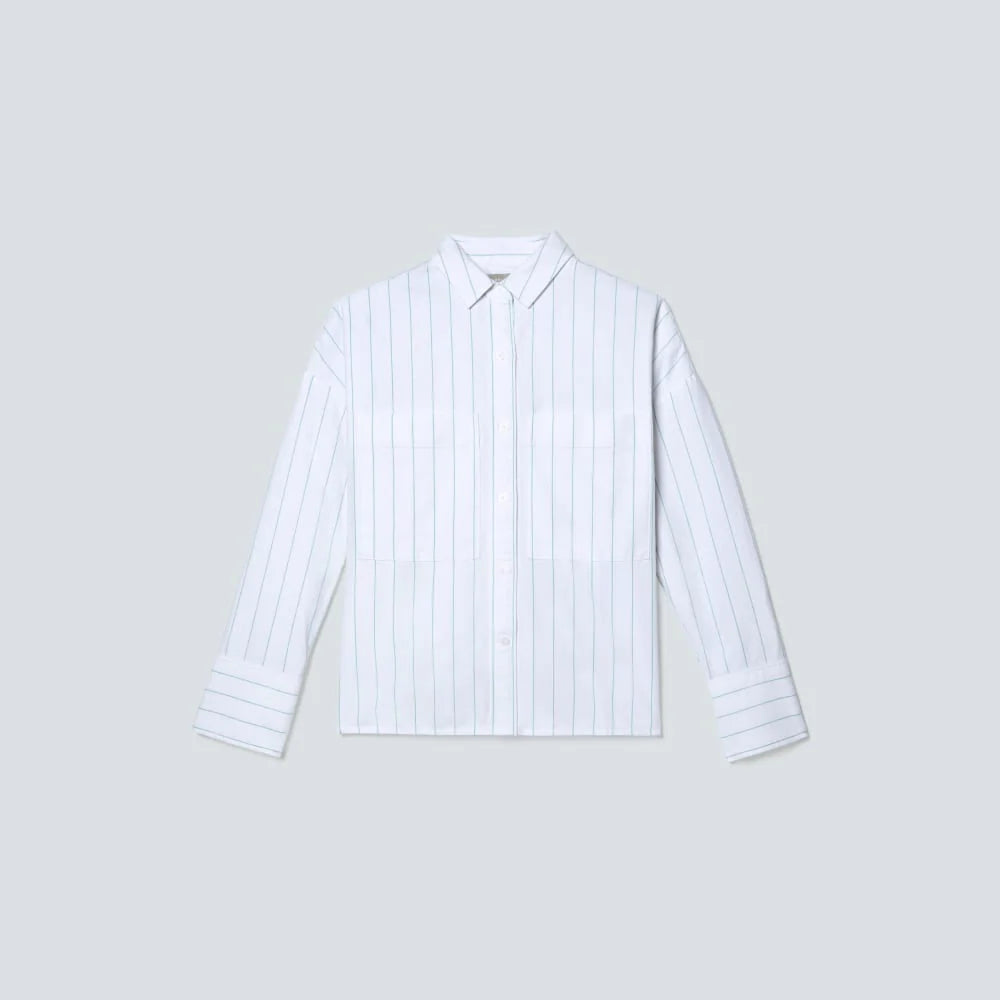 The Boxy Oxford | Mint / White
