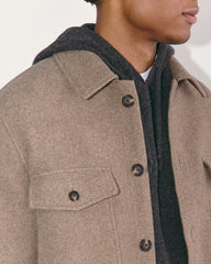 The Wool Overshirt | Heather Taupe