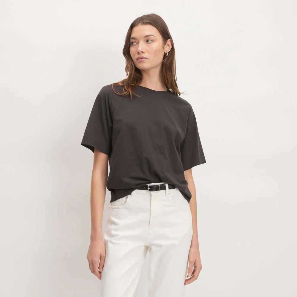 The Organic Cotton Raglan Tee | Vintage Black