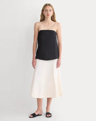 Tube Top in Stretch Linen | Black