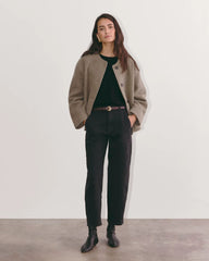The Cocoon Coat in Wool | Taupe