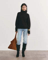 The Fisherman Turtleneck in Wool Cashmere | Black