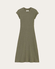The Rib-Knit Cap-Sleeve Midi Dress | Kalamata