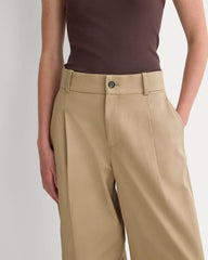 Wide-Leg Trouser in Buttersmooth | Ash Brown | 32" Inseam
