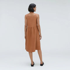 The Seersucker Midi Dress | Tawny Brown