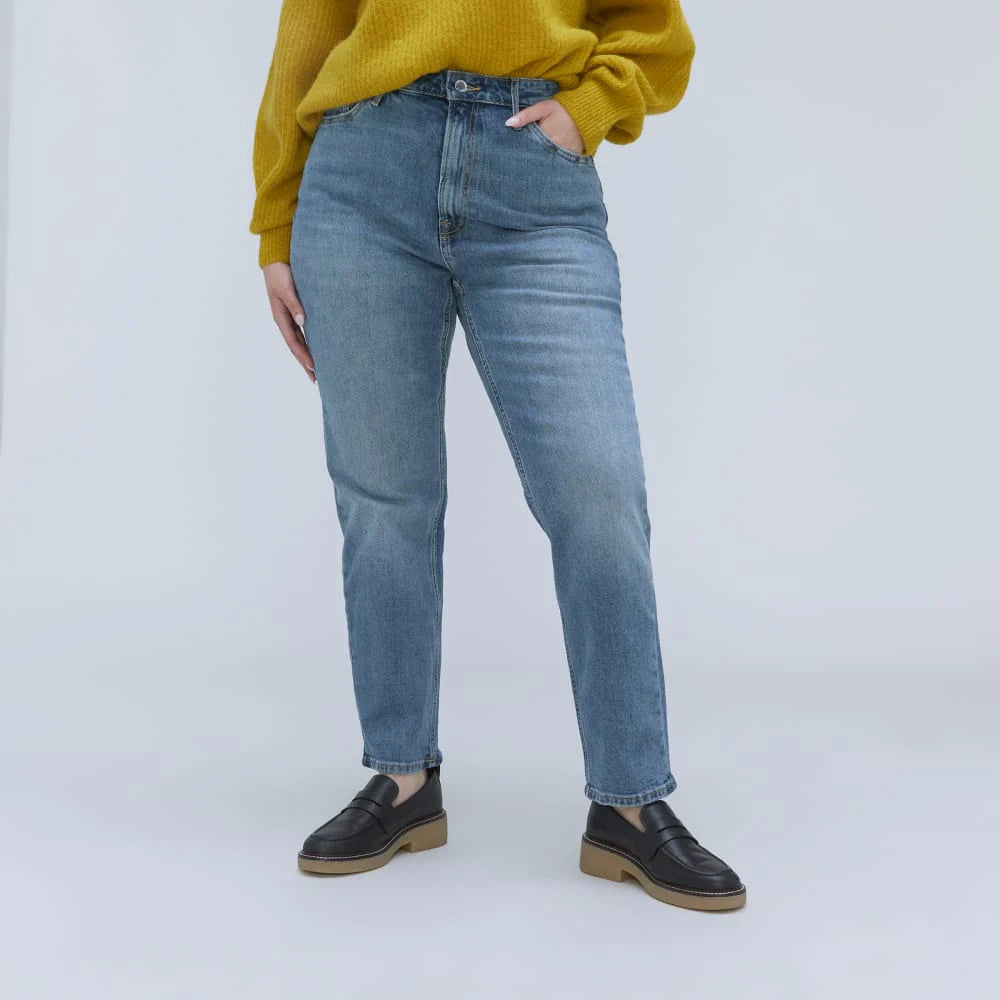 The Cheeky Hourglass Jean | Worn-In Mid Blue | 28.5" Inseam