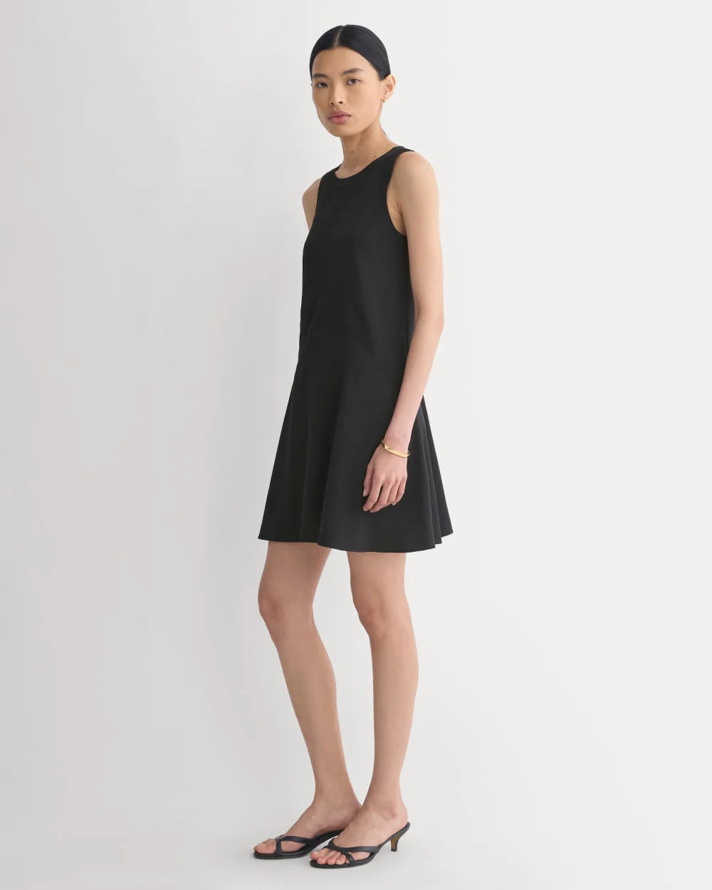 Drop Waist Mini Dress | Black