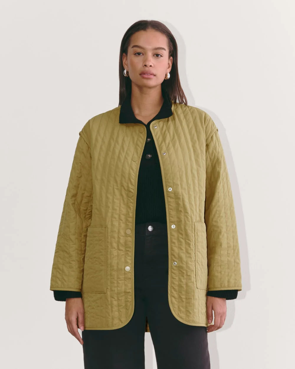 The Midi Quilted Liner | Fennel Seed