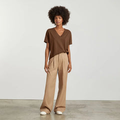 The Vintage V-Neck Hemp Tee | Espresso