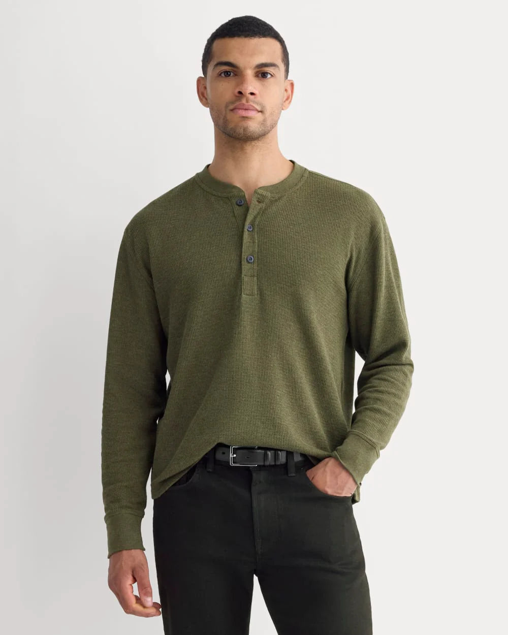 Thermal Henley in Cozy Waffle | Heather Beech