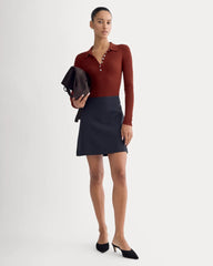 The Polo in Ultrasoft Merino | Merlot
