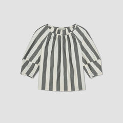 The Poplin Scoop-Neck Top | Bone / Black