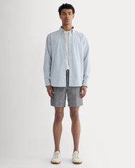 The 7" Linen Trouser Short | Navy Chambray