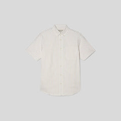 The Organic Short Sleeve Oxford Shirt | Sahara / Off-White