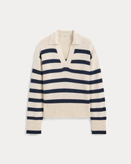 The Boxy Polo in Everyday Cotton | Canvas / Navy