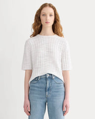 The Oversized Tee in Cotton Linen | White