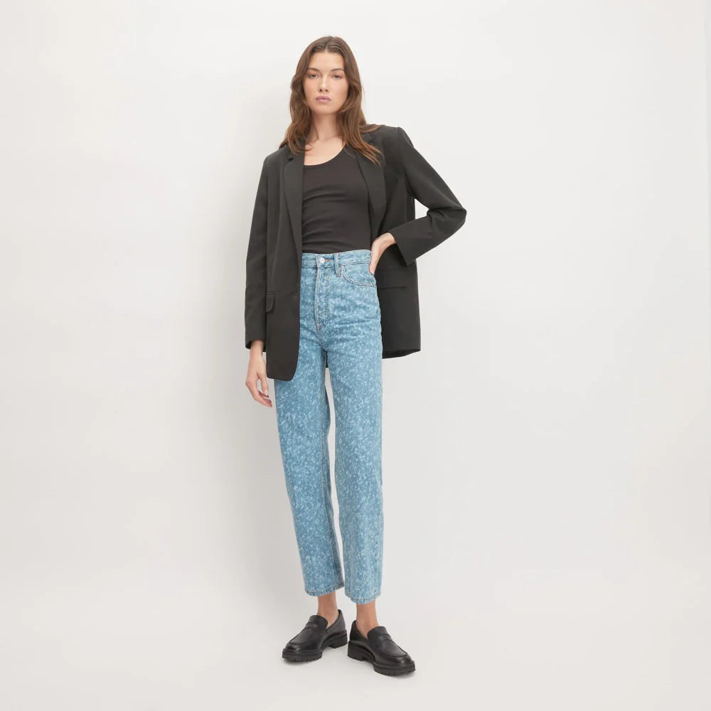 The Rigid Way-High® Jean  | Light Painterly Strokes | 27.5" Inseam
