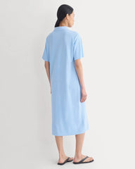 Pique Polo Short-Sleeve Dress | Open Air Blue