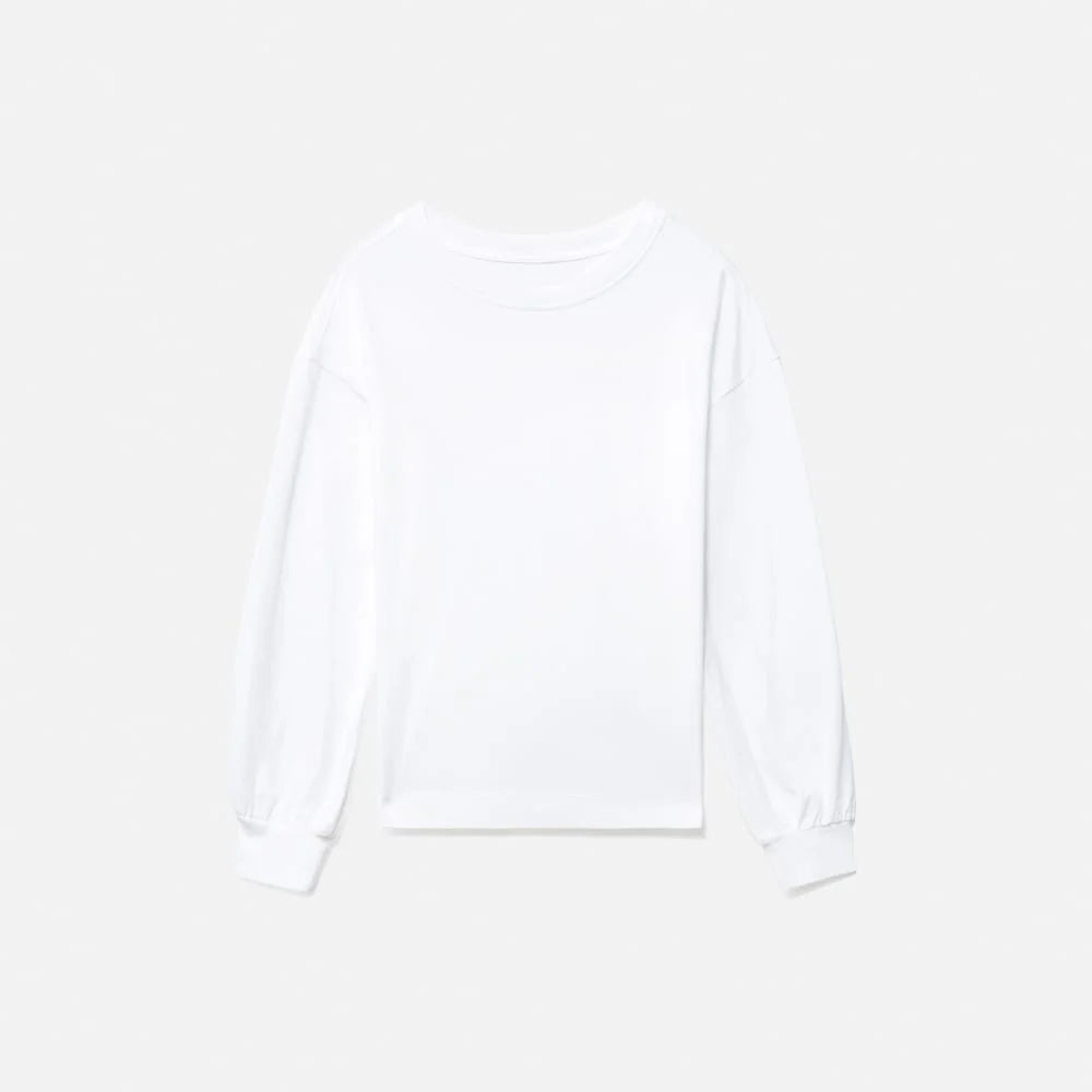 The Organic Cotton Long-Sleeve Tee | White