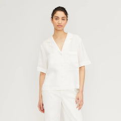 The Linen Workwear Shirt | White