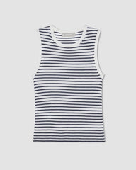 The Tank in Ultrasoft Merino | Bone/Navy