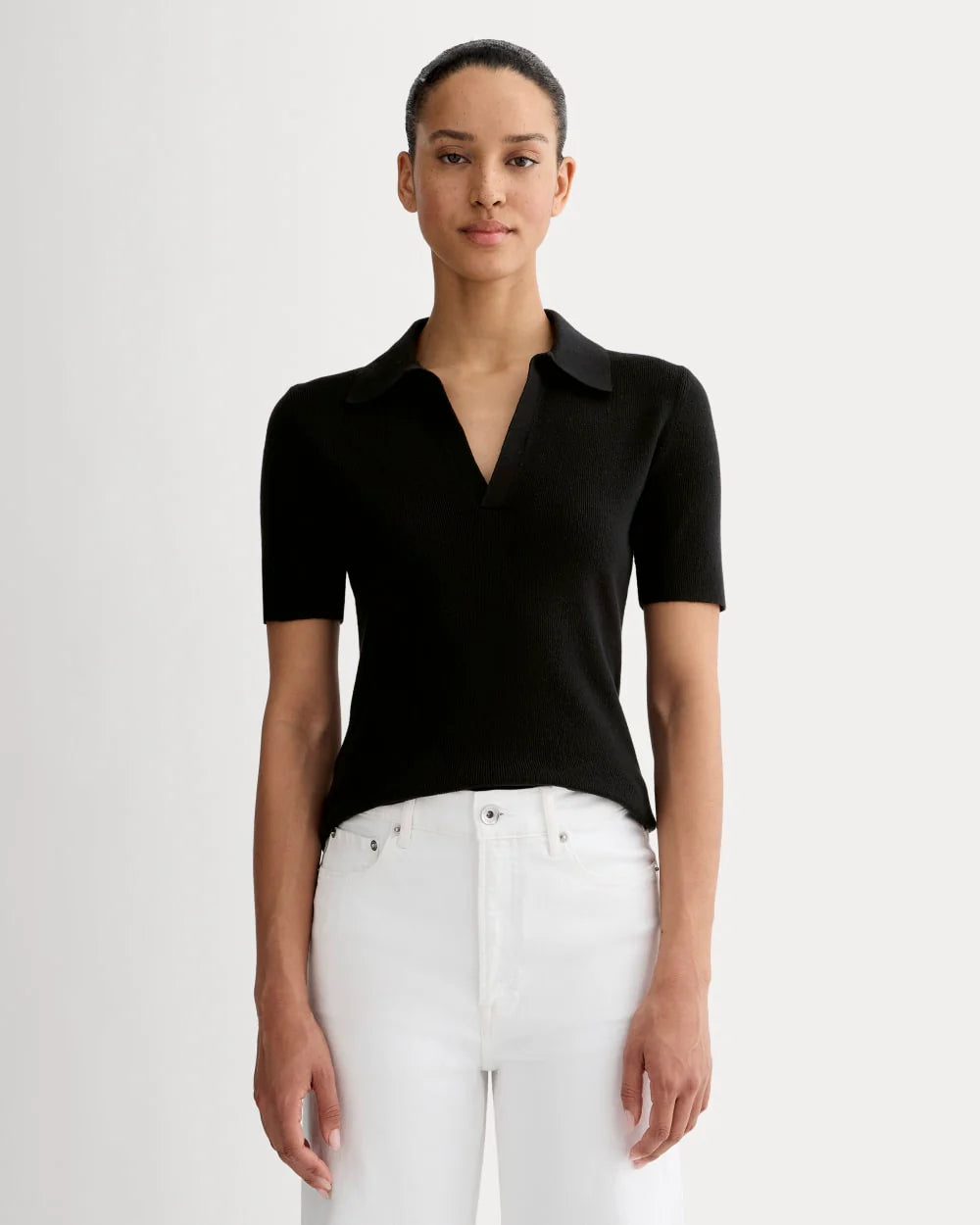 The Knit Polo | Black