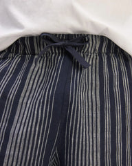 The Linen Easy Short | Navy / Bone