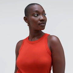 The Tank in Essential Cotton | Red Orange
