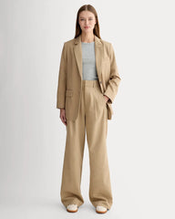 The Draper Pleated Pant in Buttersmooth | Ash Brown | 32" Inseam