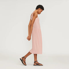The Rib Soft Knit Scoop-Neck Dress | Petal Pink