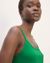 The Supima® Form Spaghetti Strap Cami | Grass Green