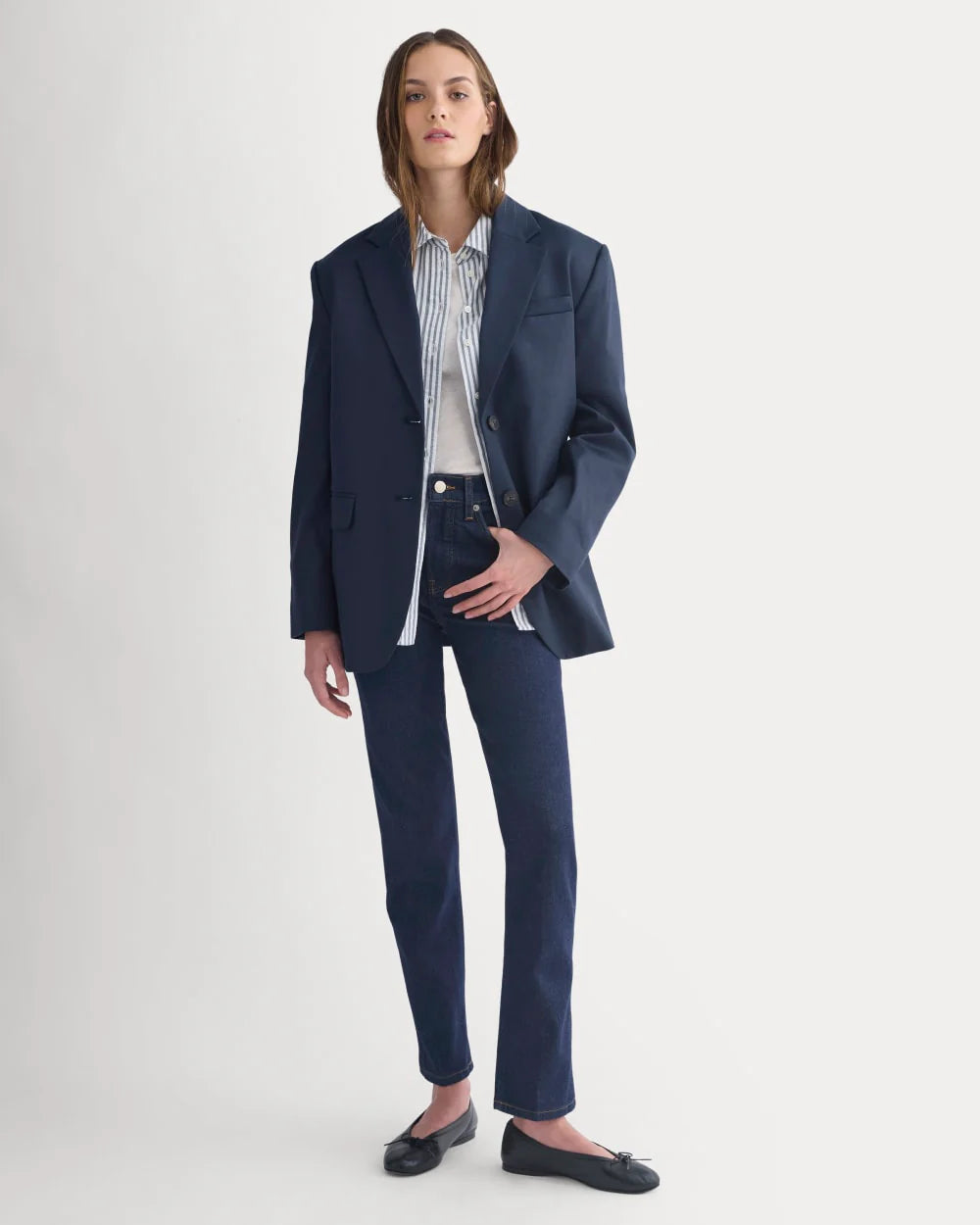 High-Rise Cigarette Jean | Pure Blue